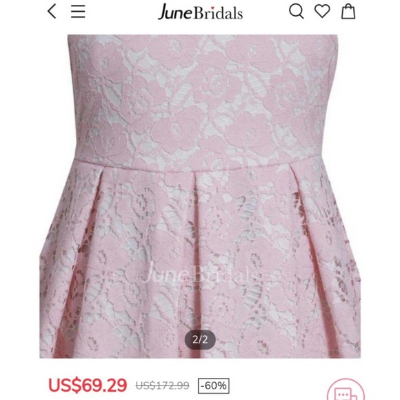 Girls Sz 12 new Bonnie jeans pink lace dress flowers sequin birthday wedding - Picture 8 of 8